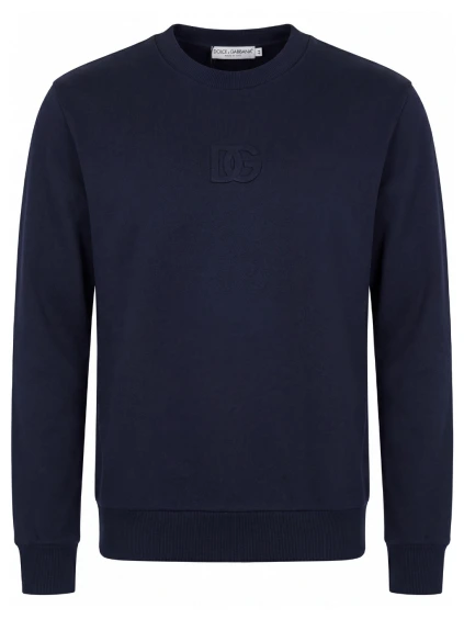 dolce gabbana logo 3d dark blue mikina (1)