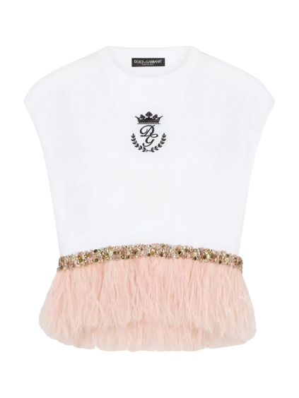 dolce gabbana marabou white tricko (1)