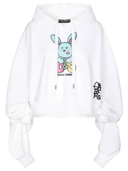 dolce gabbana rabbit white mikina (1)