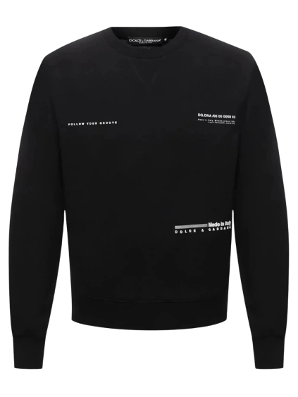 dolce gabbana rubberised logo black mikina (1)