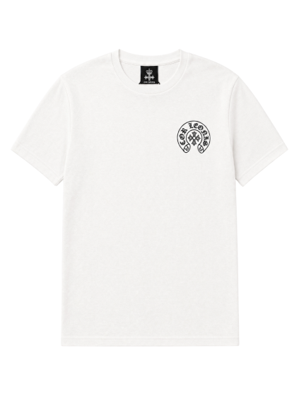 cor leonis circle crest white tricko (1)