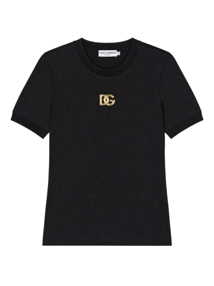 dolce gabbana logo plaque black tricko (1)