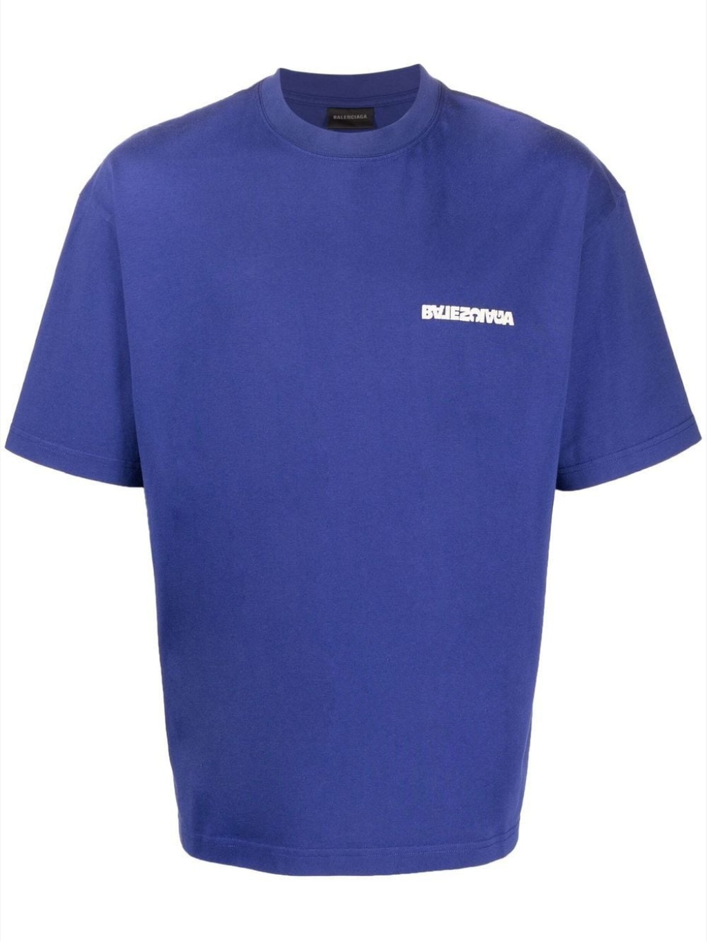 Levně BALENCIAGA Twisted Logo Blue tričko