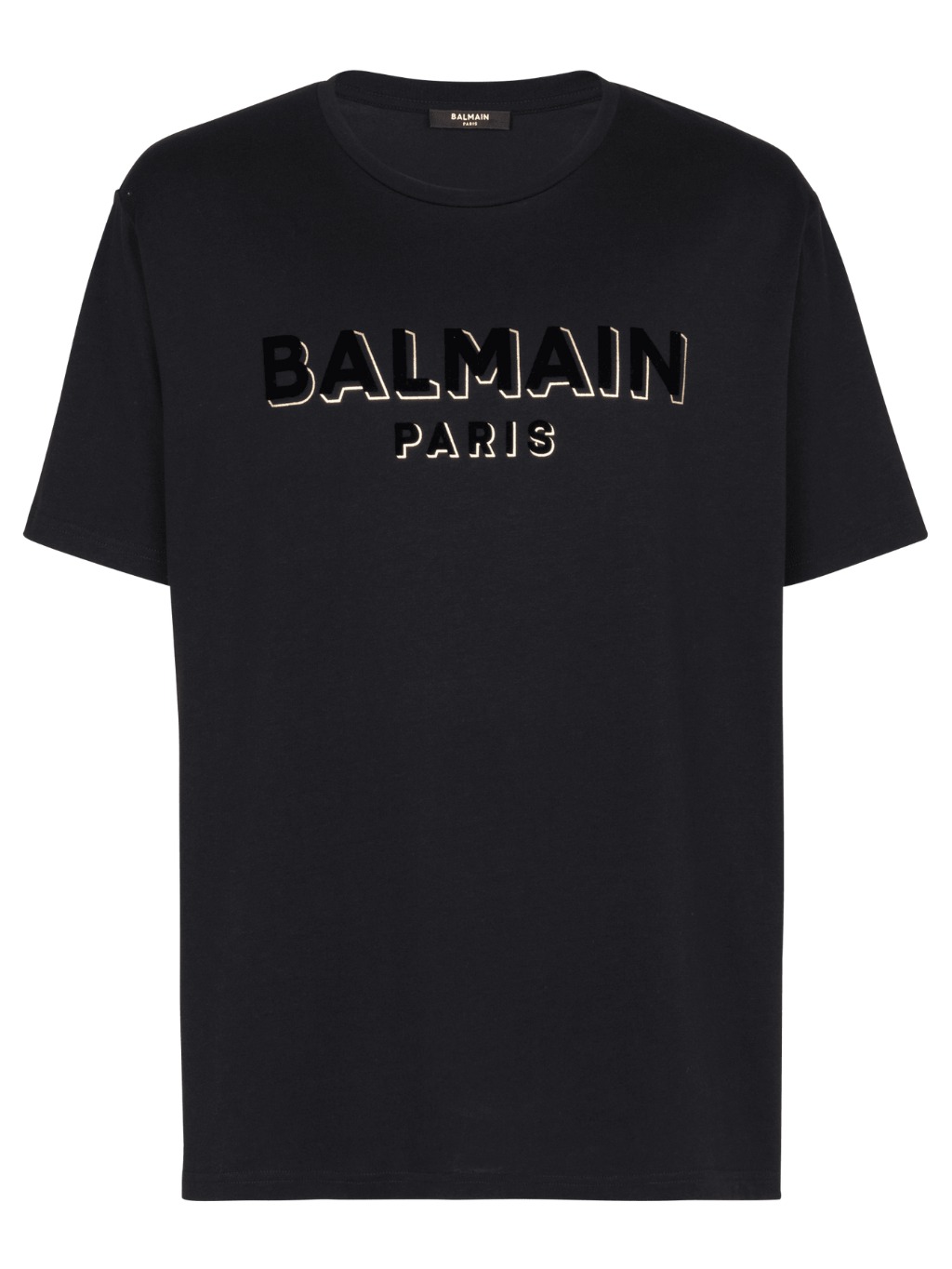 Levně BALMAIN Patch Black tričko