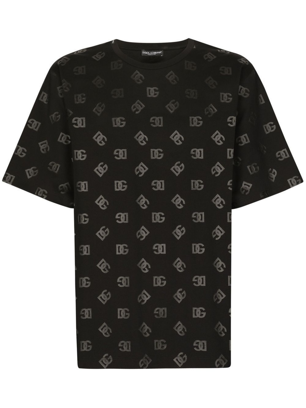 Levně DOLCE & GABBANA Monogram Black tričko