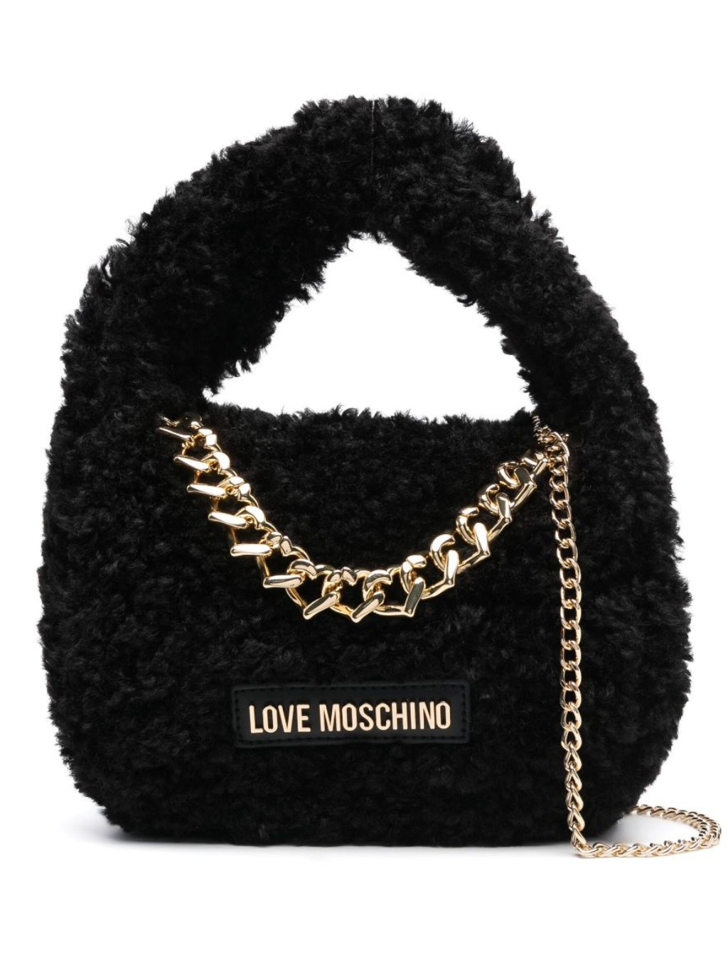 Levně LOVE MOSCHINO Bushy Black crossbody kabelka