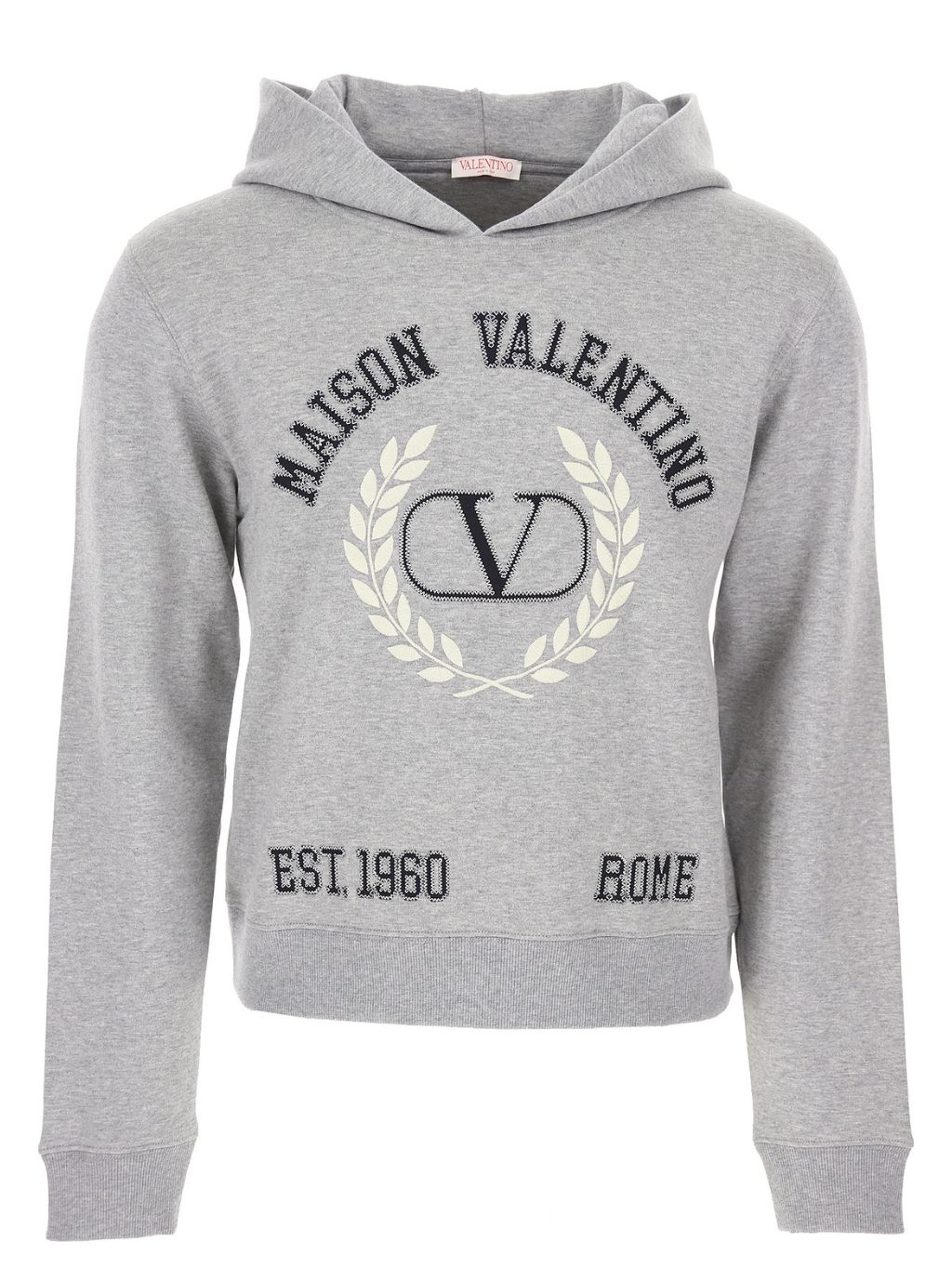 Levně VALENTINO Embroidered Grey mikina