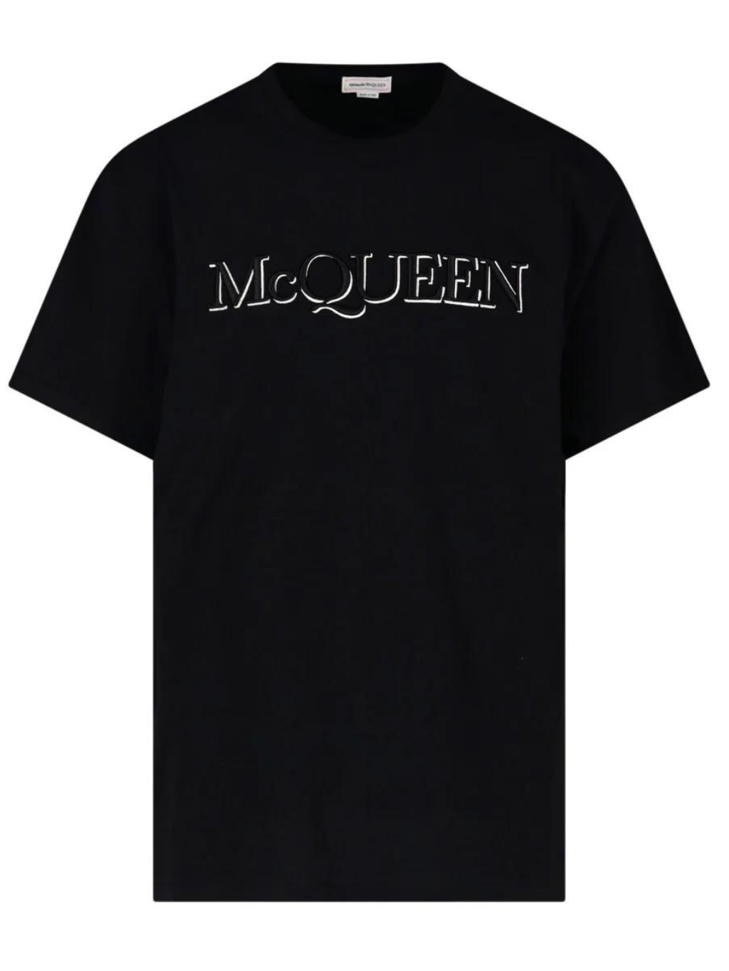 Levně ALEXANDER MCQUEEN Embroidered Logo Black tričko