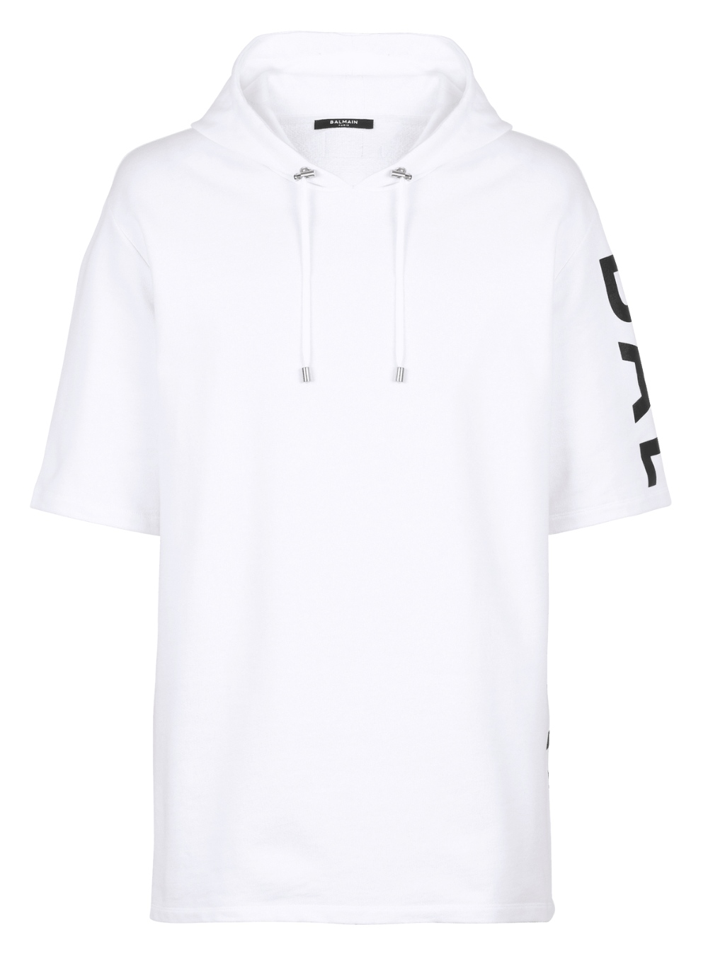 Levně BALMAIN Short-Sleeve White mikina