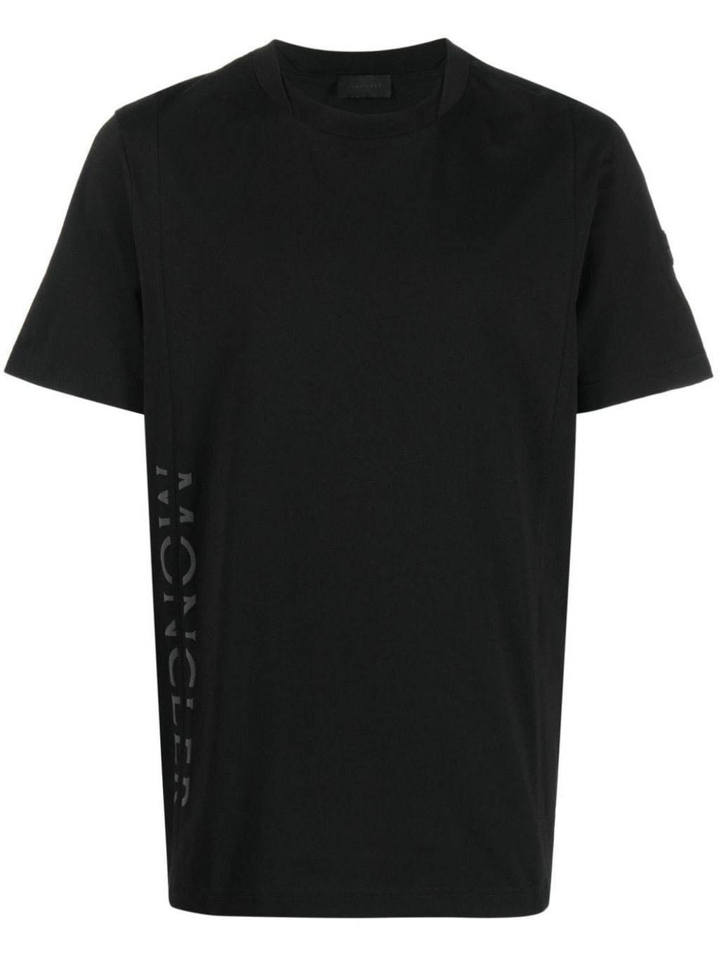 Levně MONCLER Aside Logo Black tričko