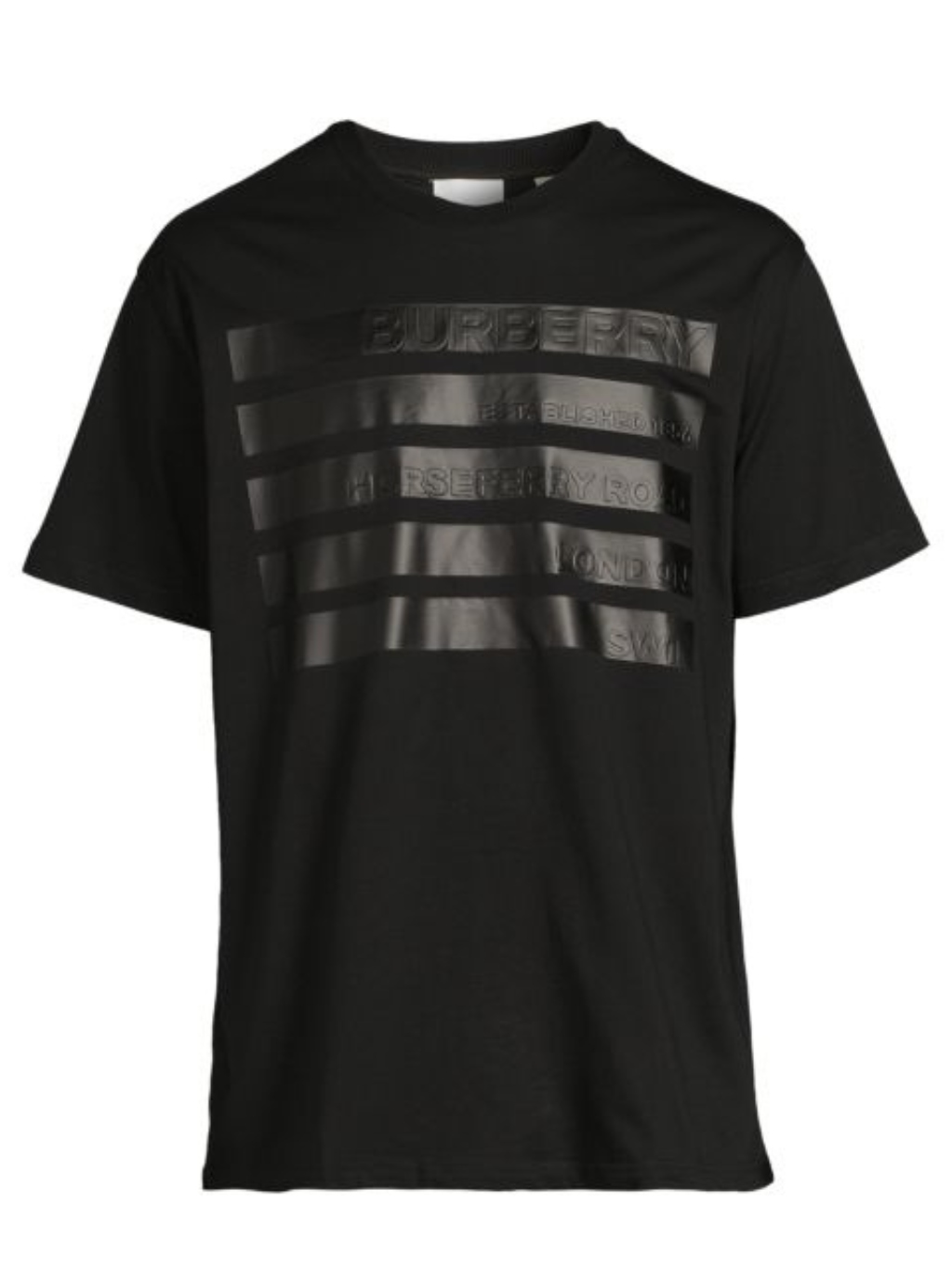 BURBERRY Horseferry Black tričko L Černá