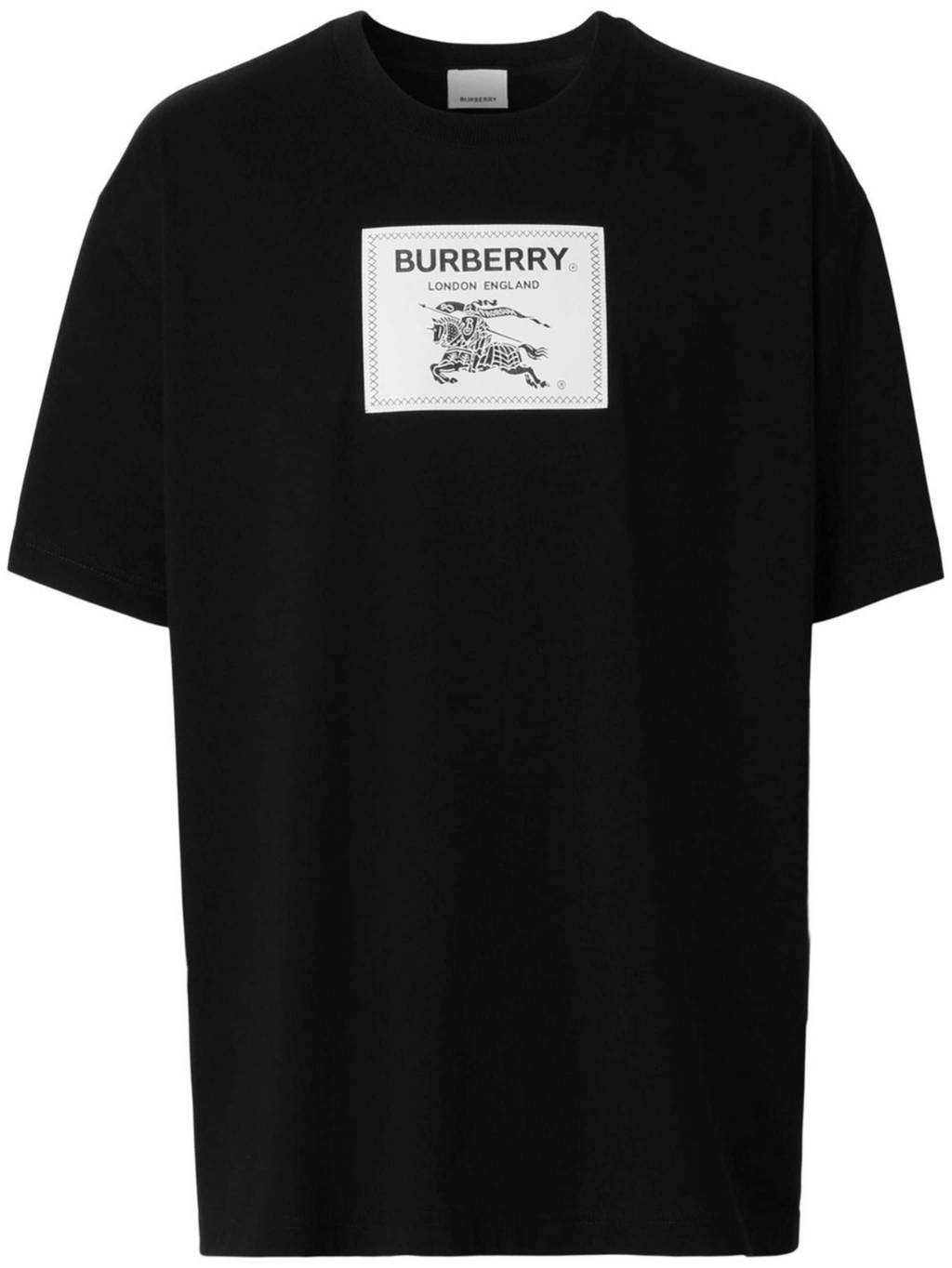 BURBERRY Patch Black tričko L Černá