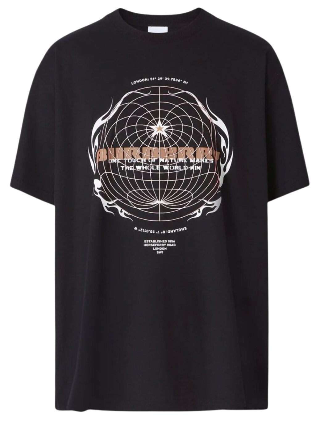 BURBERRY Totnes Black tričko L Černá