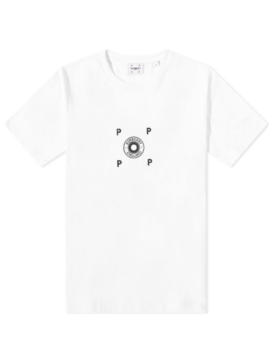 BURBERRY X POP White tričko L Bílá