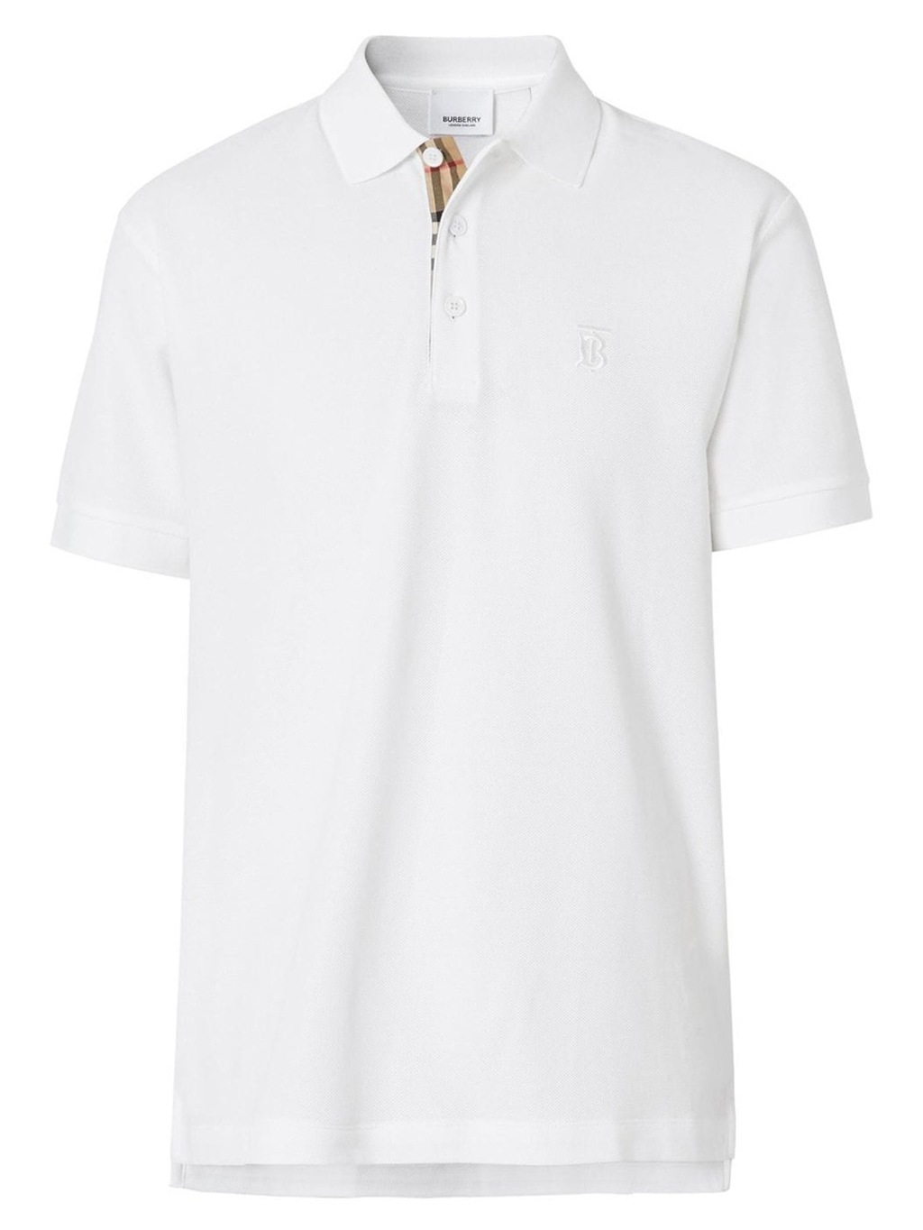 BURBERRY Eddie White polo tričko S Bílá