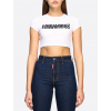 dsquared2 mirror white crop tricko1 (2)