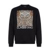 CAVALLI CLASS Leopard II. Black mikina (Velikost 3XL)
