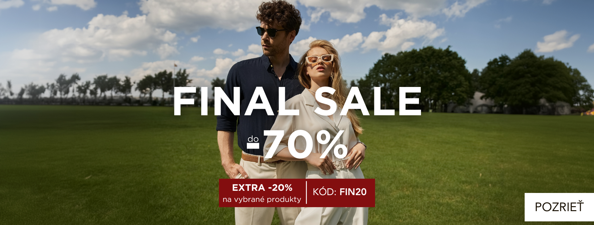 Final sale do -70% s extra kódom -20%