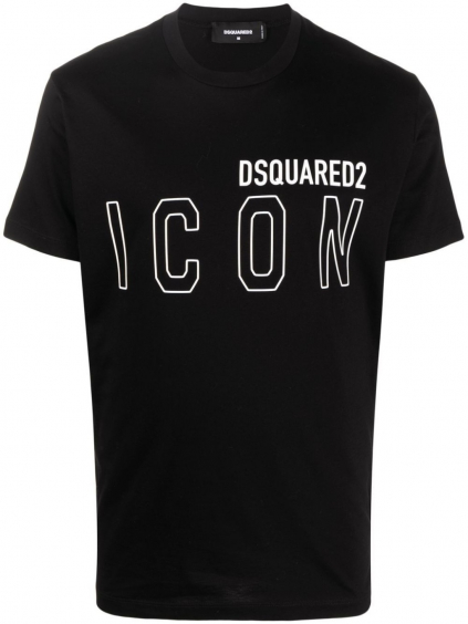 dsquared2 icon outline black tricko (1)