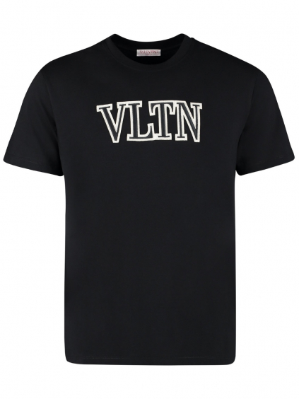 valentino embroidered logo black tricko (1)