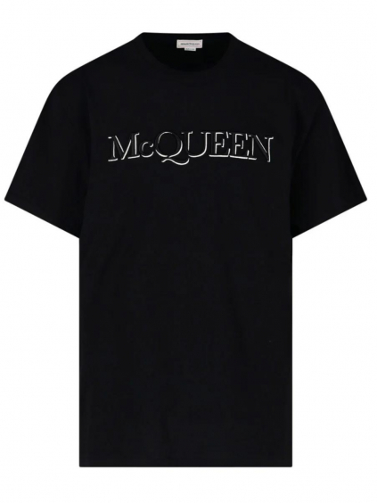 alexander mcqueen embroidered logo black tricko (1)