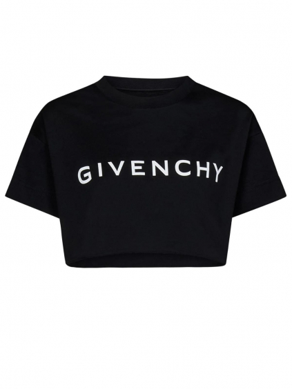 givenchy logo black crop tricko (1)