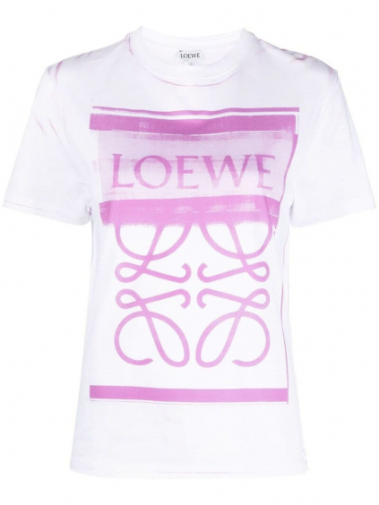 loewe logo pink white tricko (1)