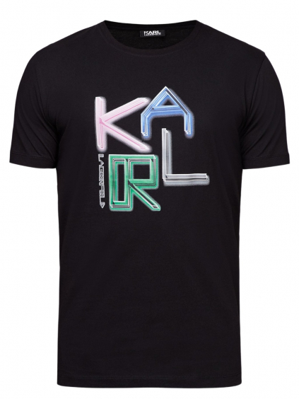 karl lagerfeld neon logo black tricko (1)