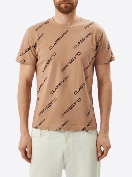 cavalli class logo brown tricko (1)