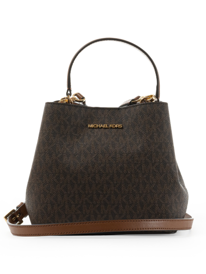 michael kors pratt brown crossbody kabelka (1)