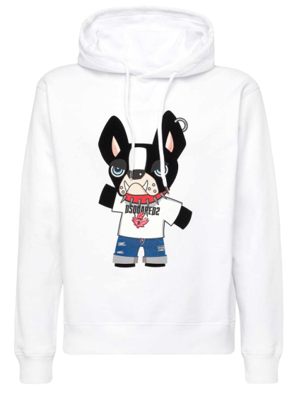 dsquared2 cool fit white mikina (1)