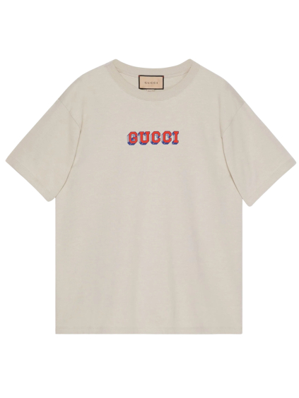 gucci 3d logo ivory tricko (1)