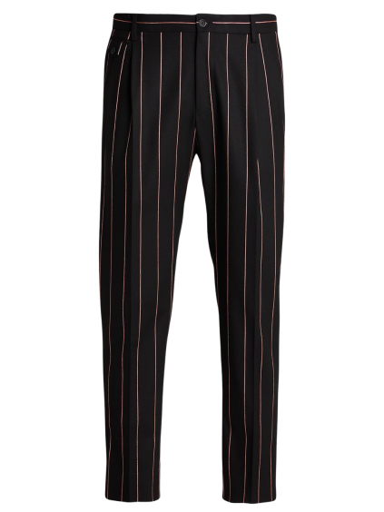 dolce gabbana pinstriped black nohavice 2 (1)
