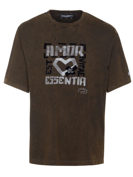 dolce gabbana amor brown tricko (1)