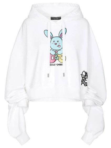 dolce gabbana rabbit white mikina (1)