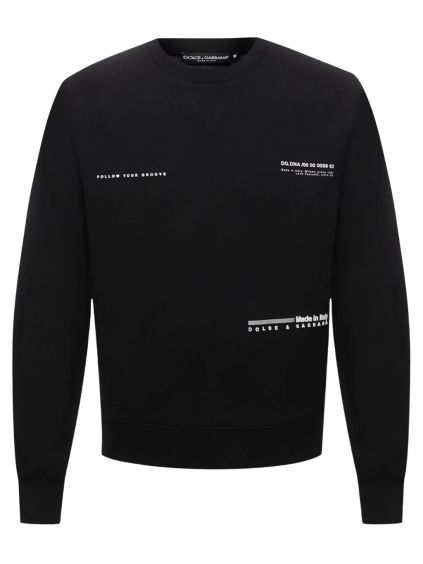 dolce gabbana rubberised logo black mikina (1)