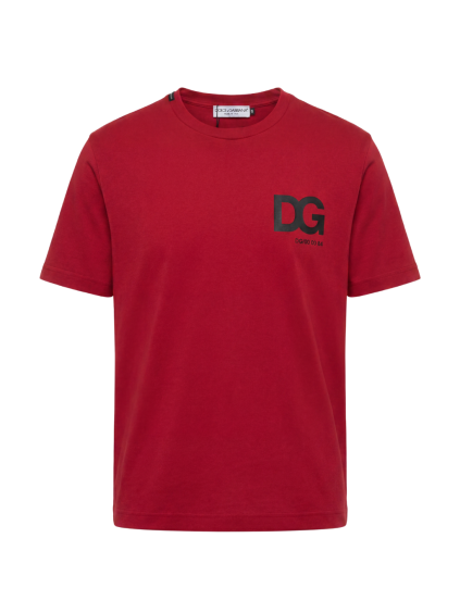 dolce gabbana dg logo red tricko (1)