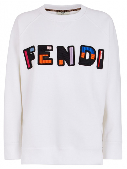 fendi logo oversize mikina unisex biela (3) (1)