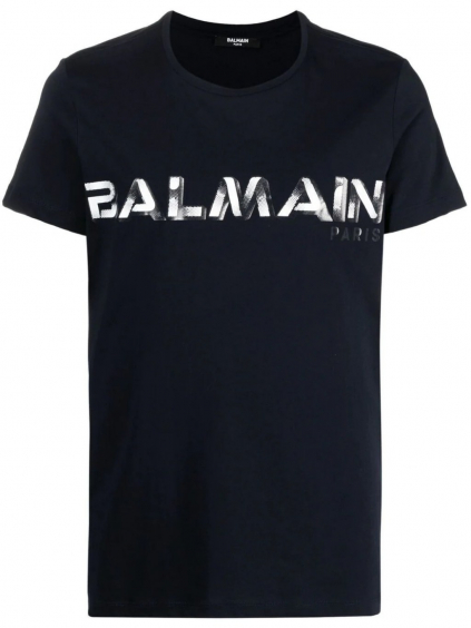 balmain paris logo blue tricko 2 (4)