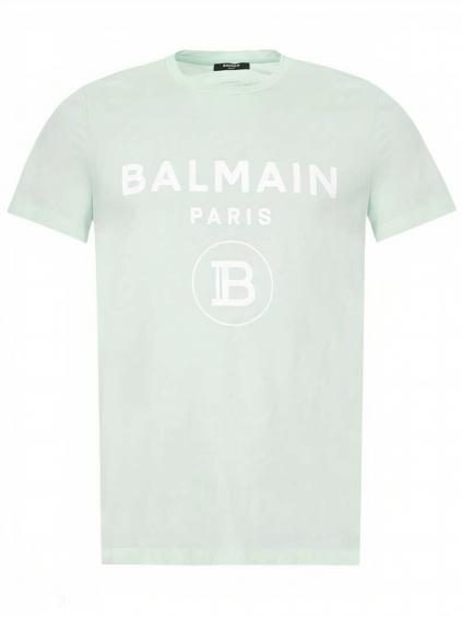 balmain paris label mint tricko (2)