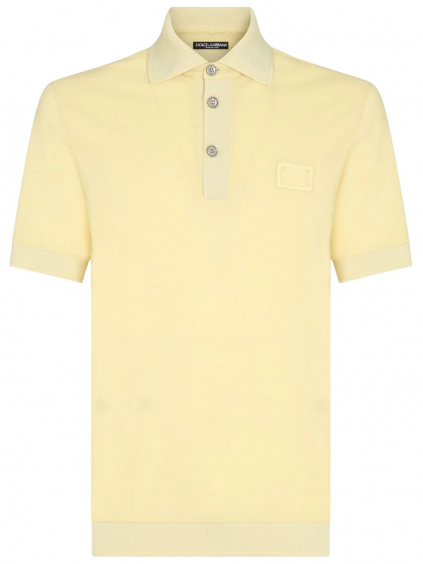 dolce gabbana label yellow polo tricko (3)