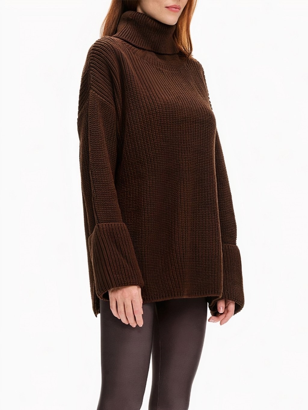 #VDR Marrone oversize sveter Veľkosť: L