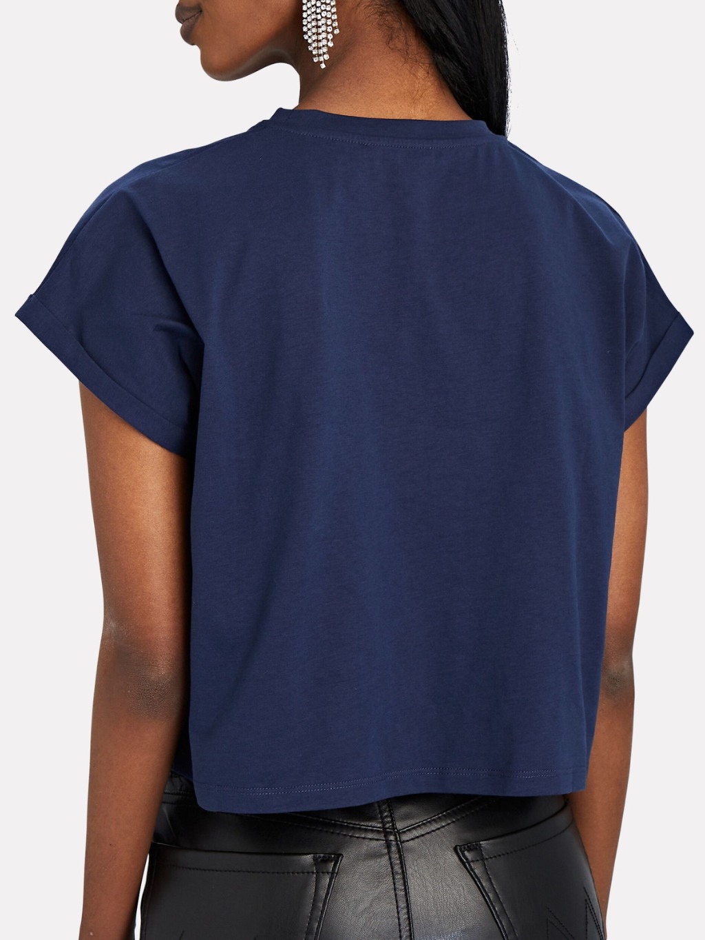 BALMAIN Paris Fit Blue crop tričko Veľkosť: S – Obrázok 3
