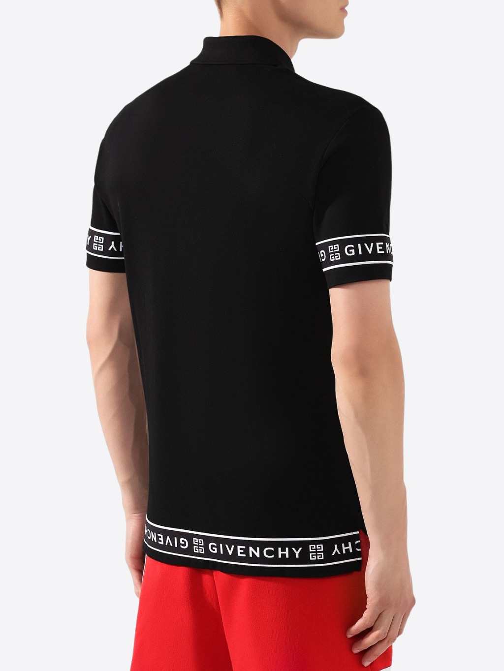GIVENCHY Taped Black polo tričko Veľkosť: M – Obrázok 3