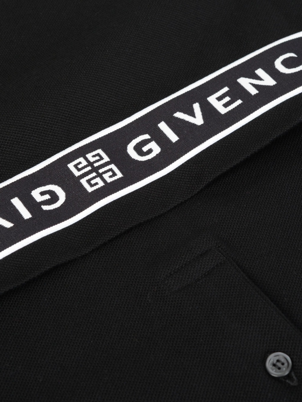 GIVENCHY Taped Black polo tričko Veľkosť: M – Obrázok 4