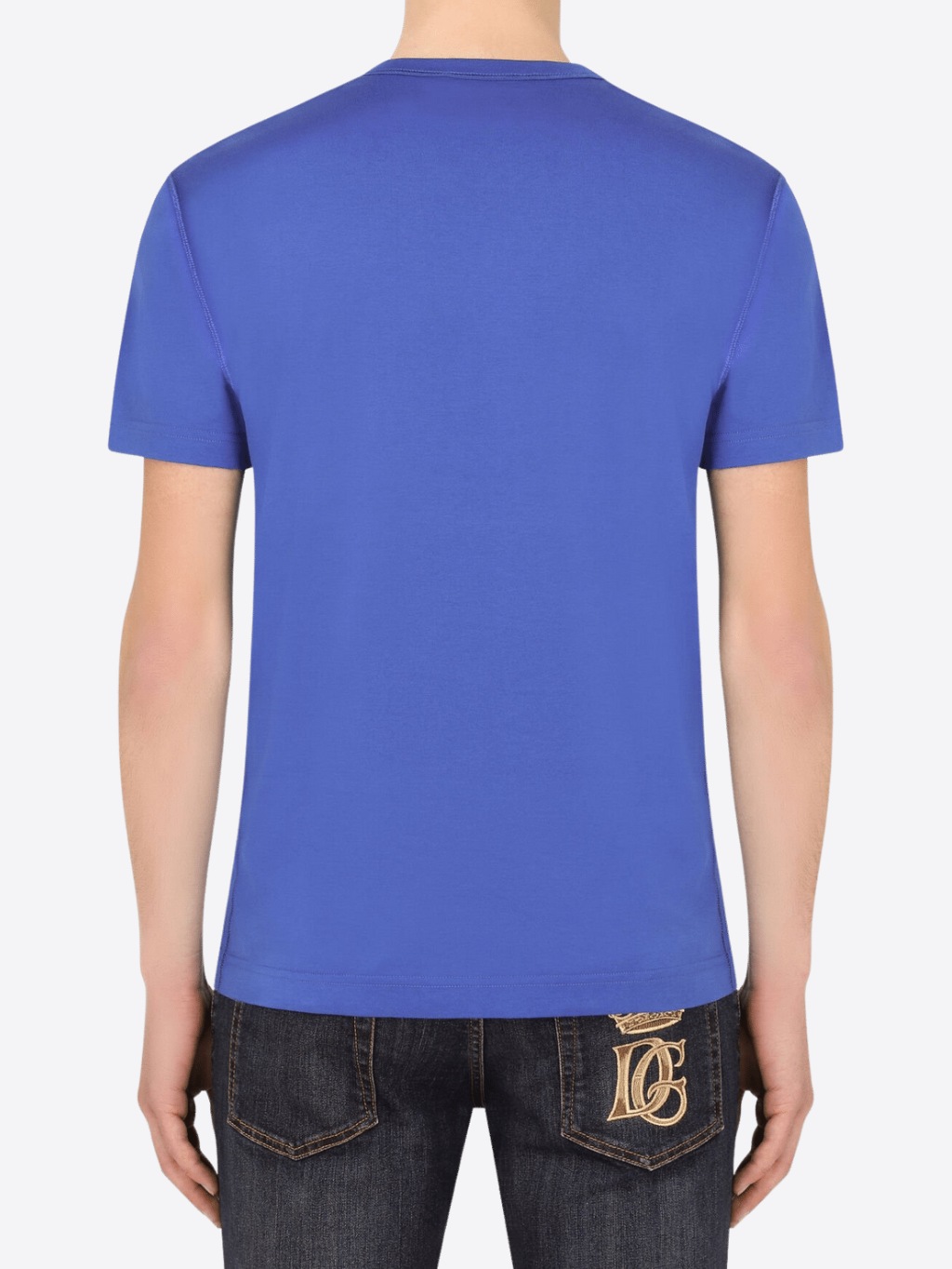 DOLCE & GABBANA Basic Blue tričko Veľkosť: L – Obrázok 4