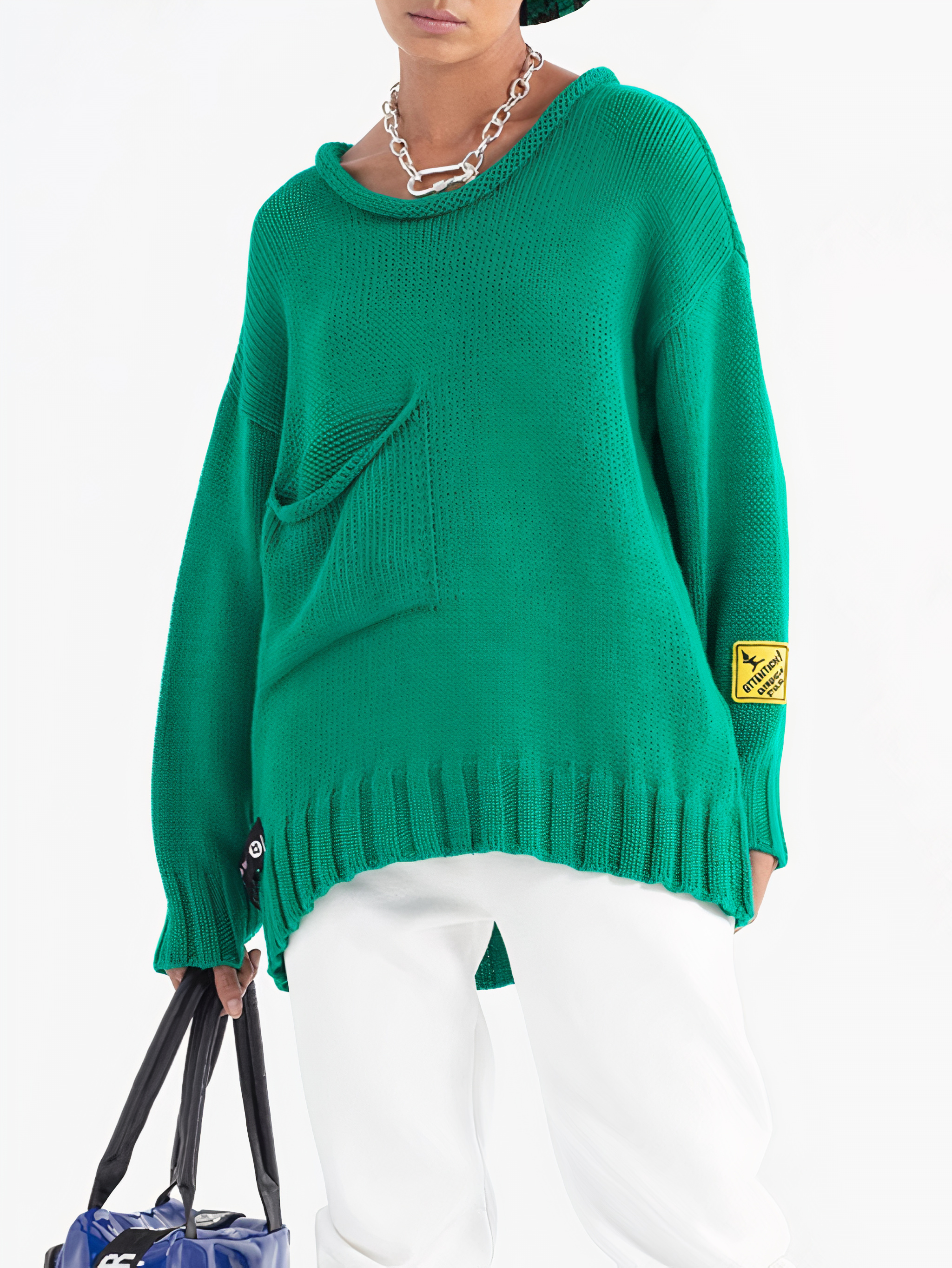 #VDR Swapped Green oversize sveter Veľkosť: L