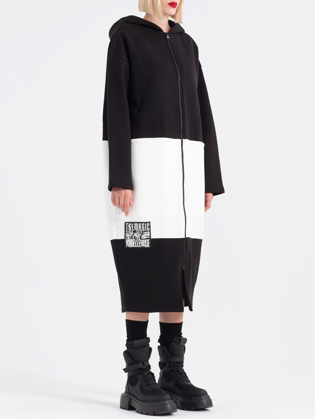 #VDR B&W oversize kardigán Veľkosť: M – Obrázok 3