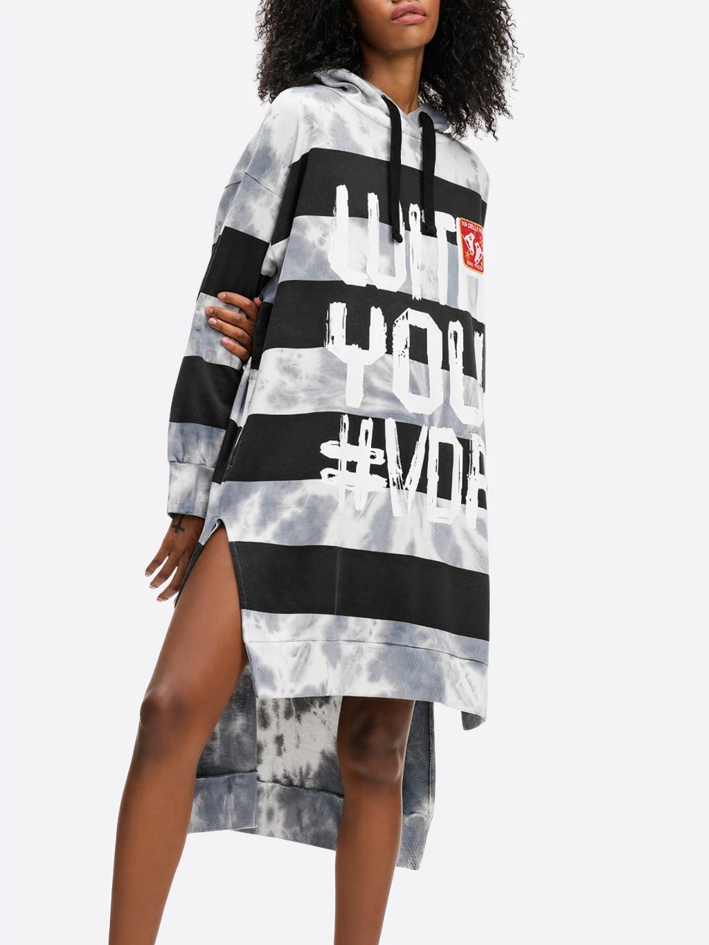 #VDR Striped Black šaty Veľkosť: M – Obrázok 3