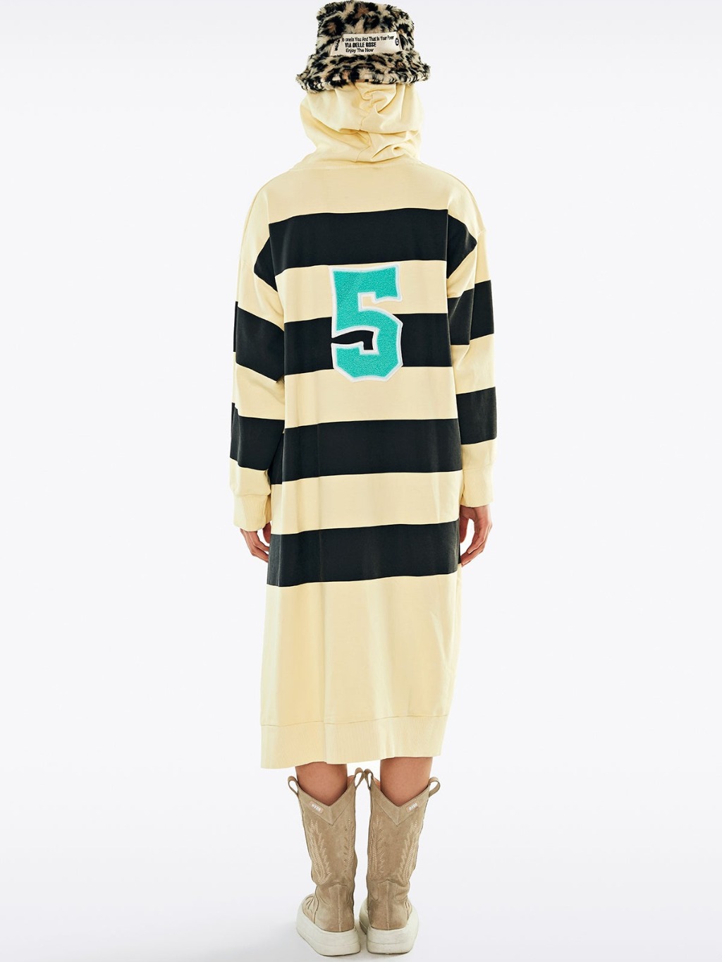 #VDR Striped Yellow šaty Veľkosť: L – Obrázok 3